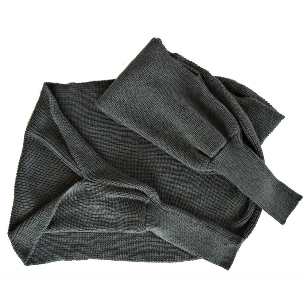 Unisex Warm Knit Scarf Sweater Shawl w/ Sleeves - Picture 6 of 6